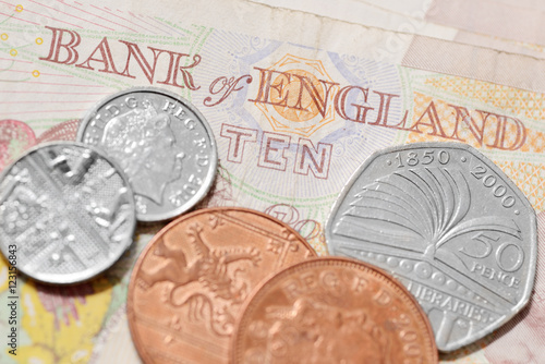 British banknotes and coins