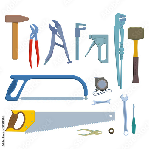 Set of repair tools icons
