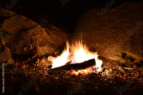Open fire in the night hike