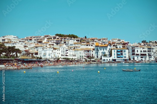 Landscape view of Cadaques on Mediterranean seaside, Costa Brava