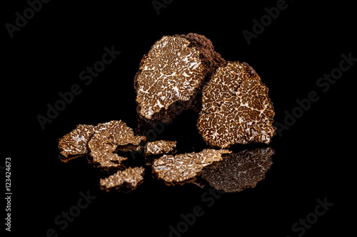 Black truffles mushrooms