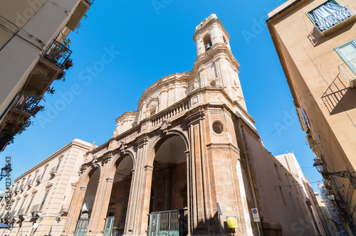 Cattedrale of San Lorenzo in historic center of Trapani, Sicily, Italy.