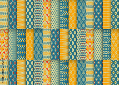 blue and yellow patterned texture 