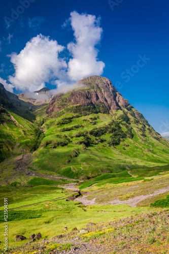 Breathtaking mountains in Glencoe at sunrise, Scotland