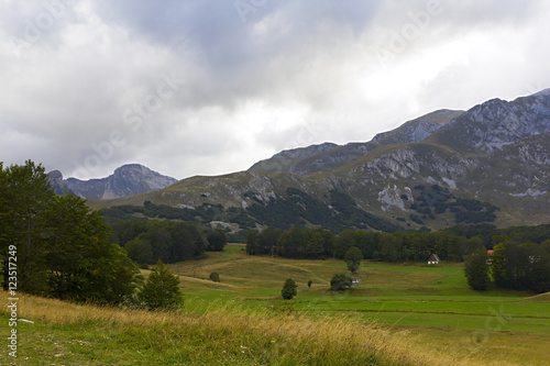 Wonderful view to mountains in the national park Durmitor. Monte