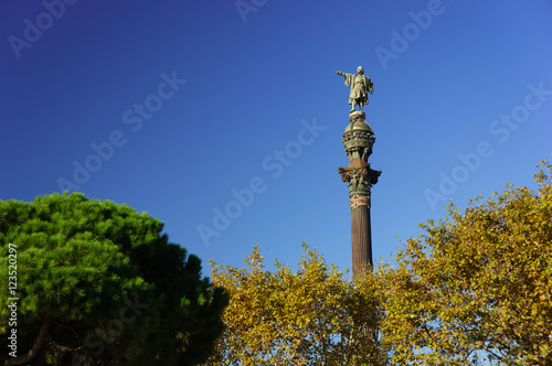 Statue of Columbus in Barcelona, Spain