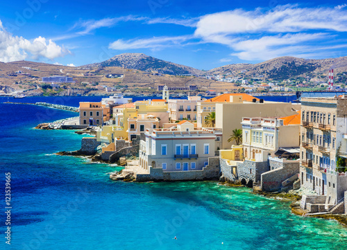 Picturesque island Syros - view of popular part "Little Venice"