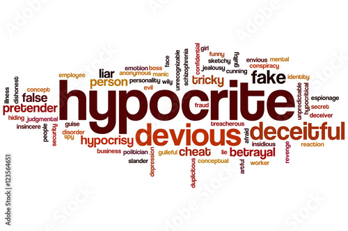 Hypocrite word cloud