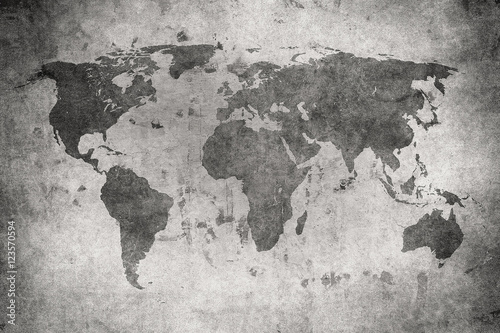 grunge map of the world