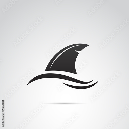 Shark's fin vector icon.