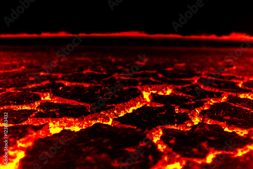 Lava ground closeup.