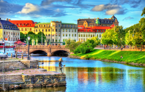 Canal in the historic centre of Gothenburg - Sweden