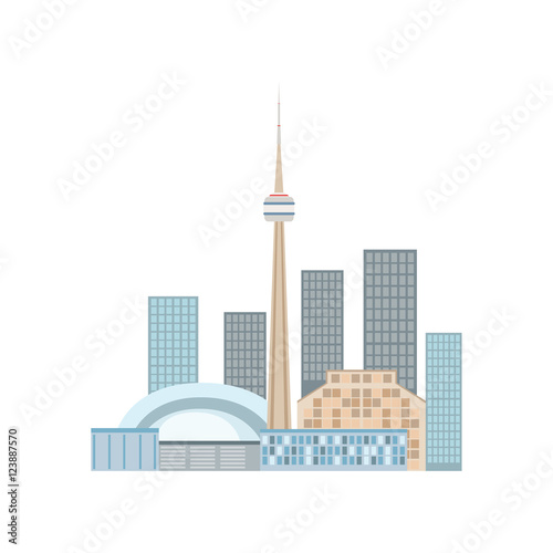 Toronto Skyline View As A National Canadian Culture Symbol