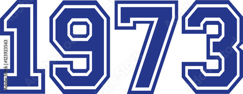 1973 Year college font