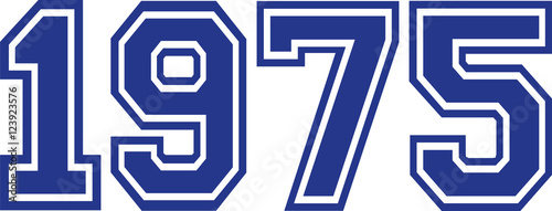 1975 Year college font