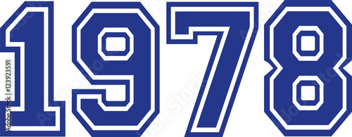 1978 Year college font