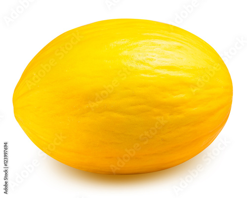 Yellow melon isolated on white background