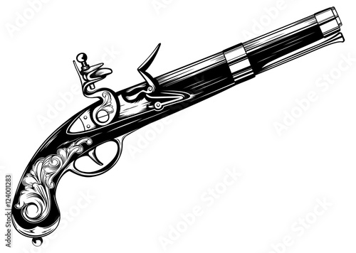 old flintlock pistol