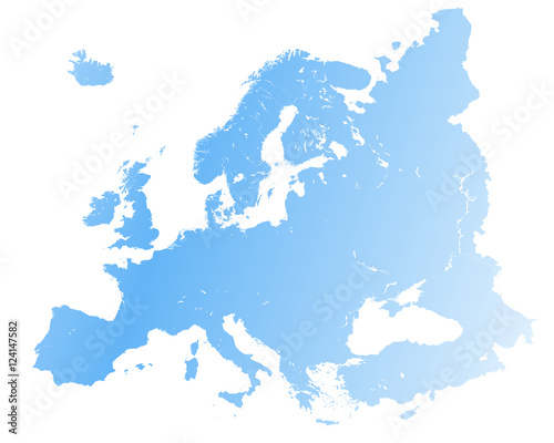  Europe vector high detailed map