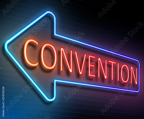 Convention sign concept.