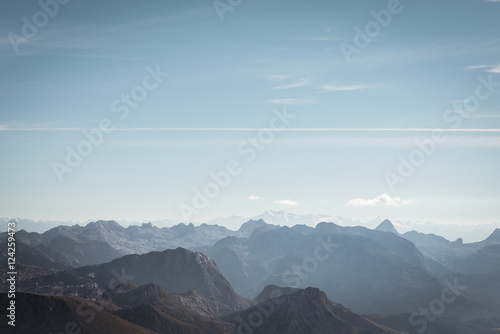 horizon over the alps