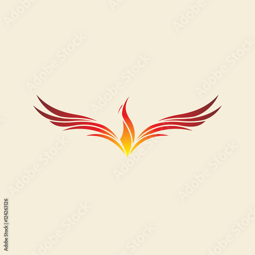 Abstract phoenix bird flame logo design vector inspiration custom logo design illustration 