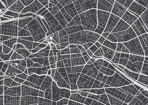 Vector detailed map Berlin