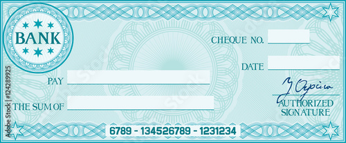 blank check (business cheque design)
