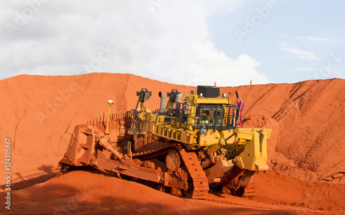 Piles of mining Bauxite in Weipa, Queensland, Australia Bauxite is an aluminum ore and is the main source of aluminum. 