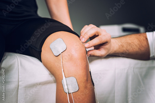 Electro stimulation used to treat knee pain