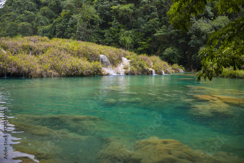 The waterfalls of Semuc Champey, Guatemala.