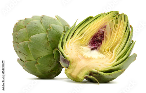 Fresh Artichokes isolated on white background