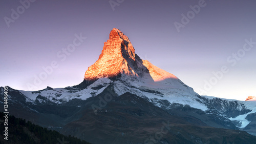 Matterhorn at the sunrise colors