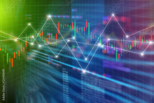 World economics graph chart background