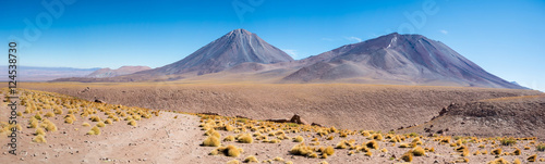 Licancabur Volcano on the border between Bolivia and Chile in the Atacama Desert of the Andes Range