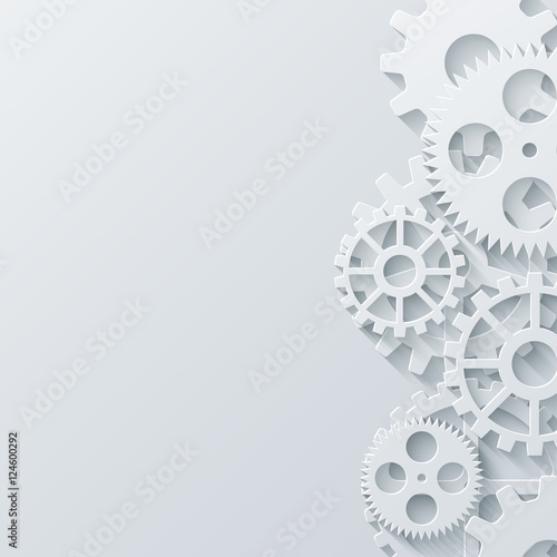 Vector modern mechanism industrial concept. Technology gears background.