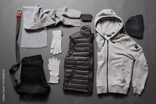 Stylish men's warm clothing and accessories.