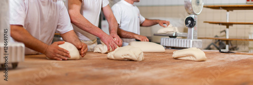 People working in a bakery