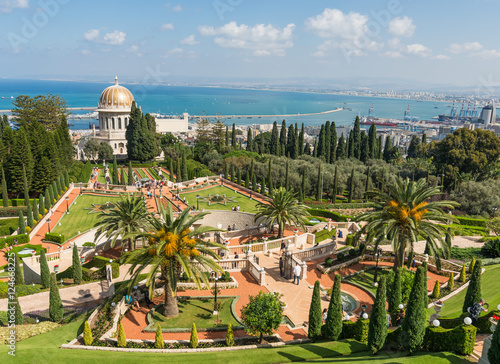 Bahai temple and gardens in Haifa, Israel