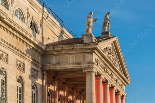 National Theatre Dona Maria II (1840). Lisbon, Portugal.