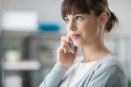 Young woman phone calling