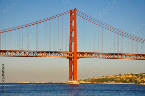Famous Bridge, 25th of April Bridge, Lisbon, Portugal