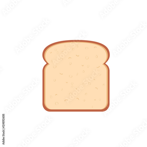 flat design single bread slice