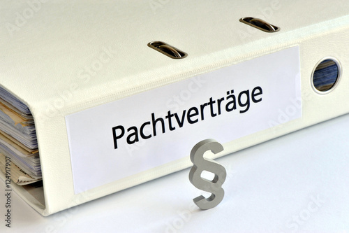 Pachtverträge, Paragraf, Verpachtung, Gebrauchsüberlassung, Pfandrecht, Schuldrecht, Pächter, Verpächter, Franchising, Nutzungsrecht, Symbol, Ordner, Gastronomie, Landwirtschaft