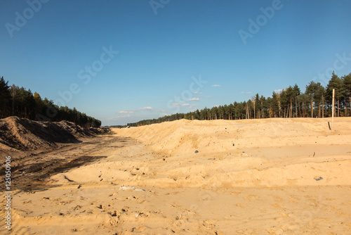 earthworks for the construction of the motorway