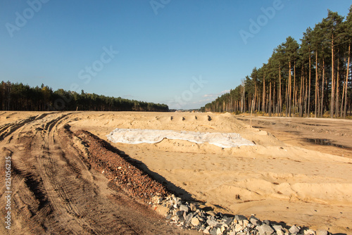 earthworks for the construction of the motorway