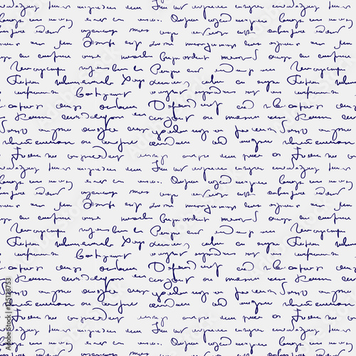 Seamless abstract handwritten text pattern 