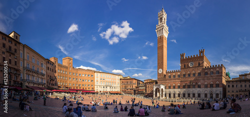 Piazza del Campo in Siena, Italien 