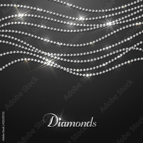 Diamond sparkling beads - eps10 background