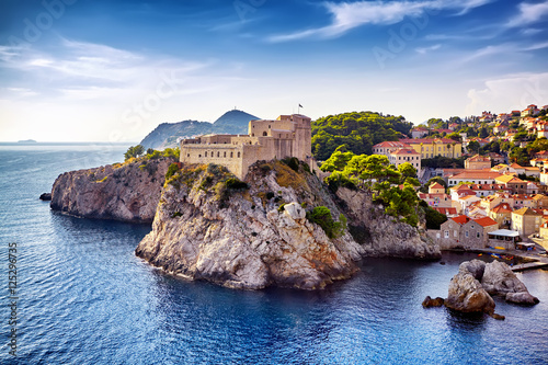 General view of Dubrovnik - Fortresses Lovrijenac and Bokar seen